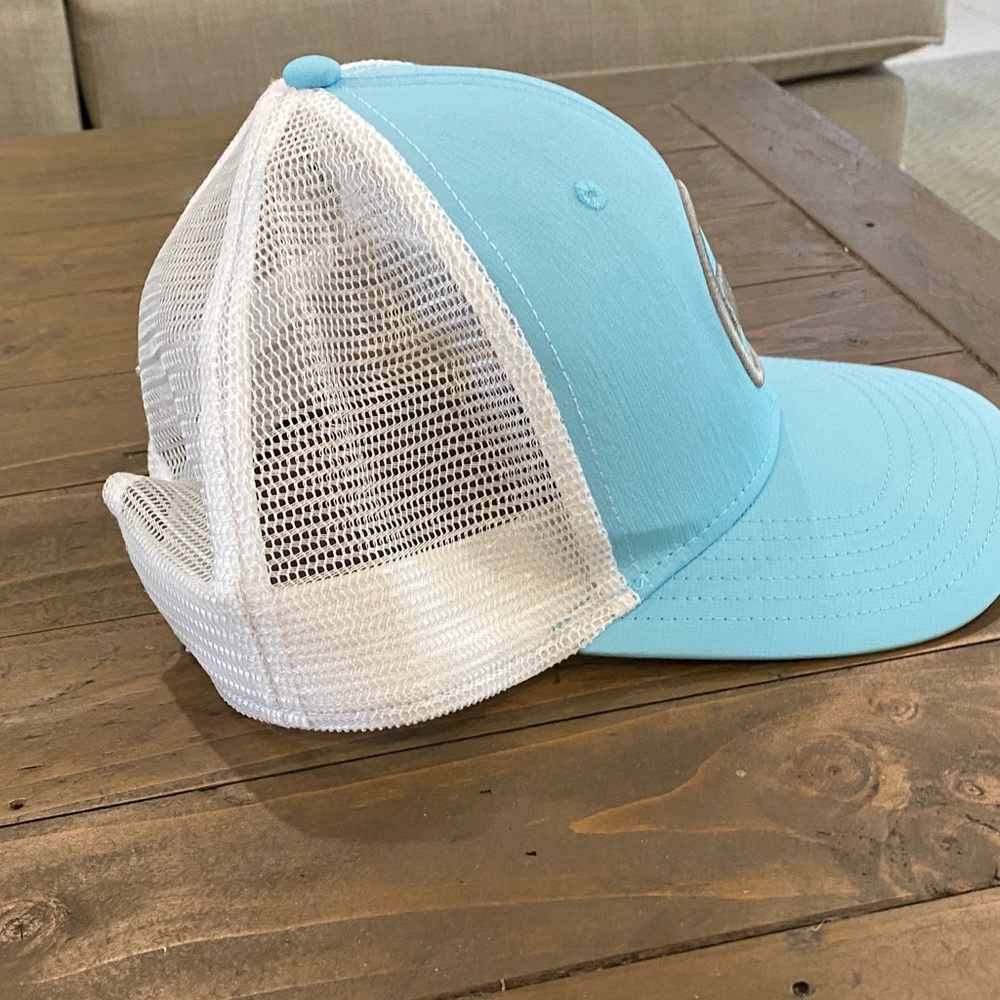 Vineyard Vines Blue and White Trucker Hat with Whale Logo - Picture 4 of 4